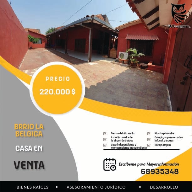 CASA EN VENTA BARRIO LA BELGICA