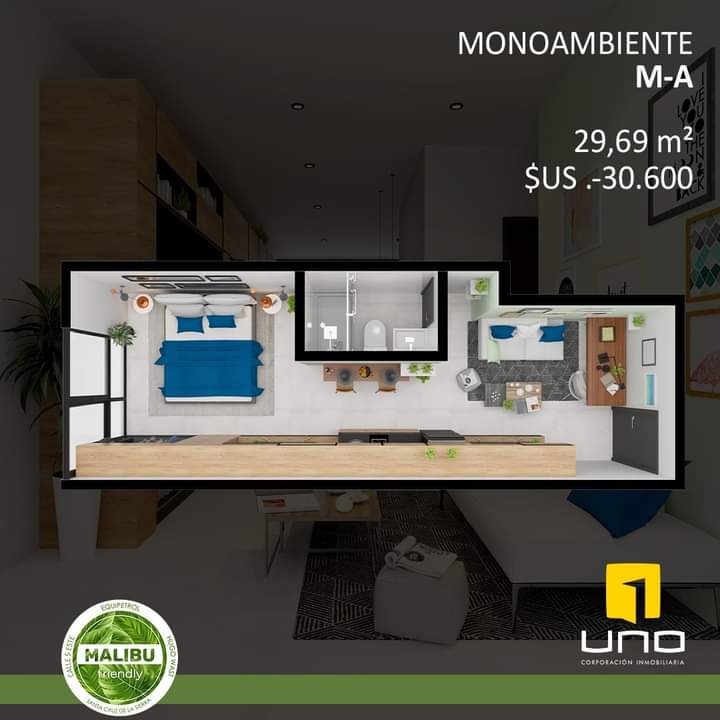 ESPECTACULARES DEPARTAMENTOS DE 1,2 Y 3 EN PREVENTA,B.EQUIP 