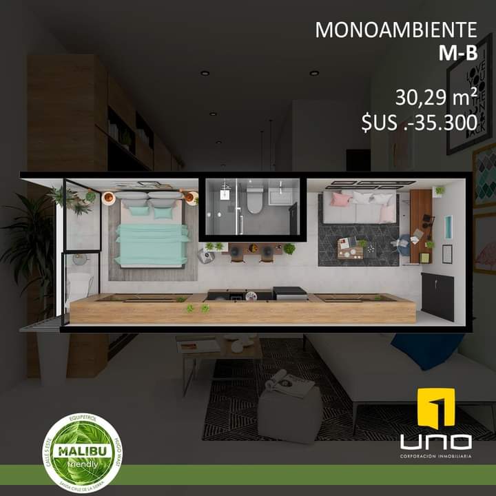 ESPECTACULARES DEPARTAMENTOS DE 1,2 Y 3 EN PREVENTA,B.EQUIP 