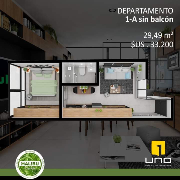ESPECTACULARES DEPARTAMENTOS DE 1,2 Y 3 EN PREVENTA,B.EQUIP 