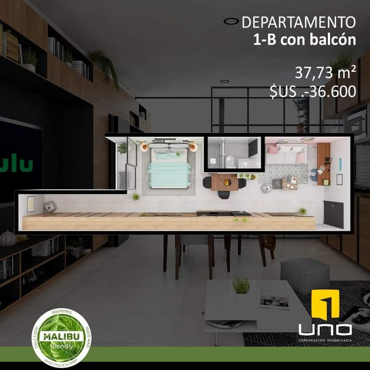 ESPECTACULARES DEPARTAMENTOS DE 1,2 Y 3 EN PREVENTA,B.EQUIP 