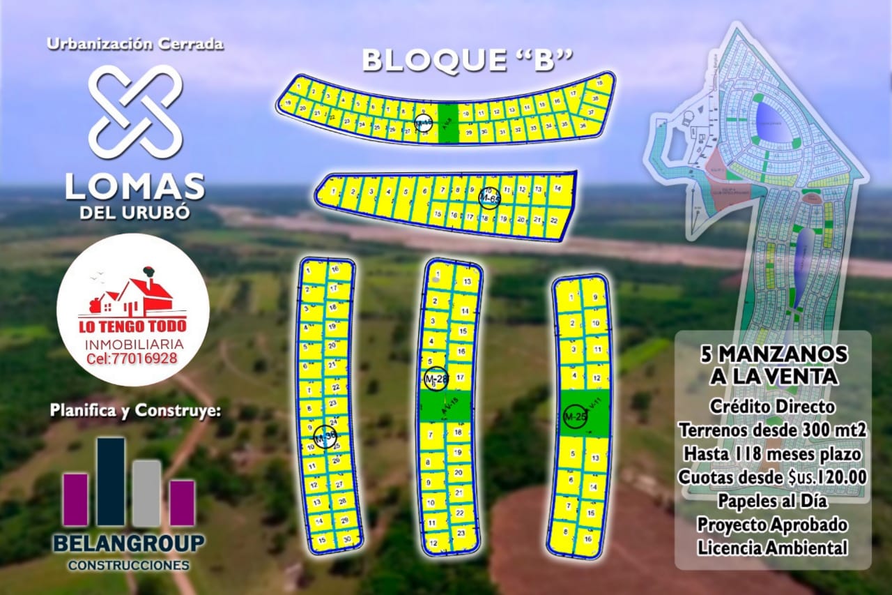 TERRENO ECONOMICO - EN LOMAS DEL URUBÓ