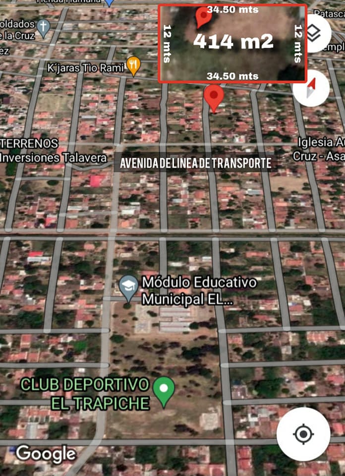 Terreno Av. Virgen de Cotoca, Urb. El Trapiche III