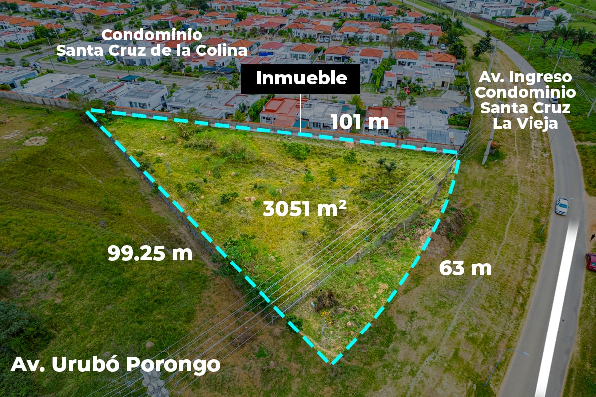 TERRENO EN VENTA EN URUBO, SOBRE CARRETERA A PORONGO