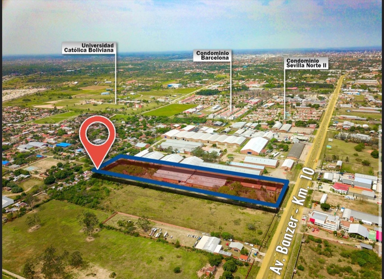 En venta terrenos con galpones en zona norte,4 ha,Av Banzer