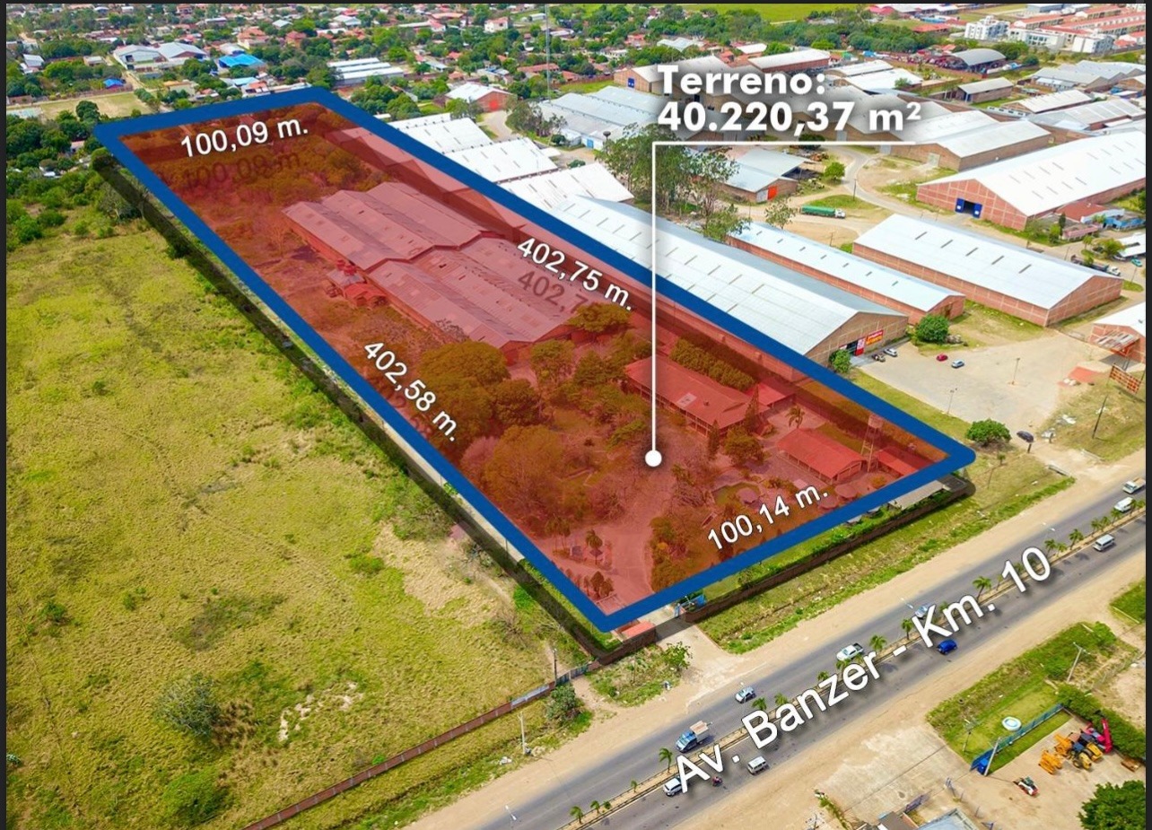 En venta terrenos con galpones en zona norte,4 ha,Av Banzer