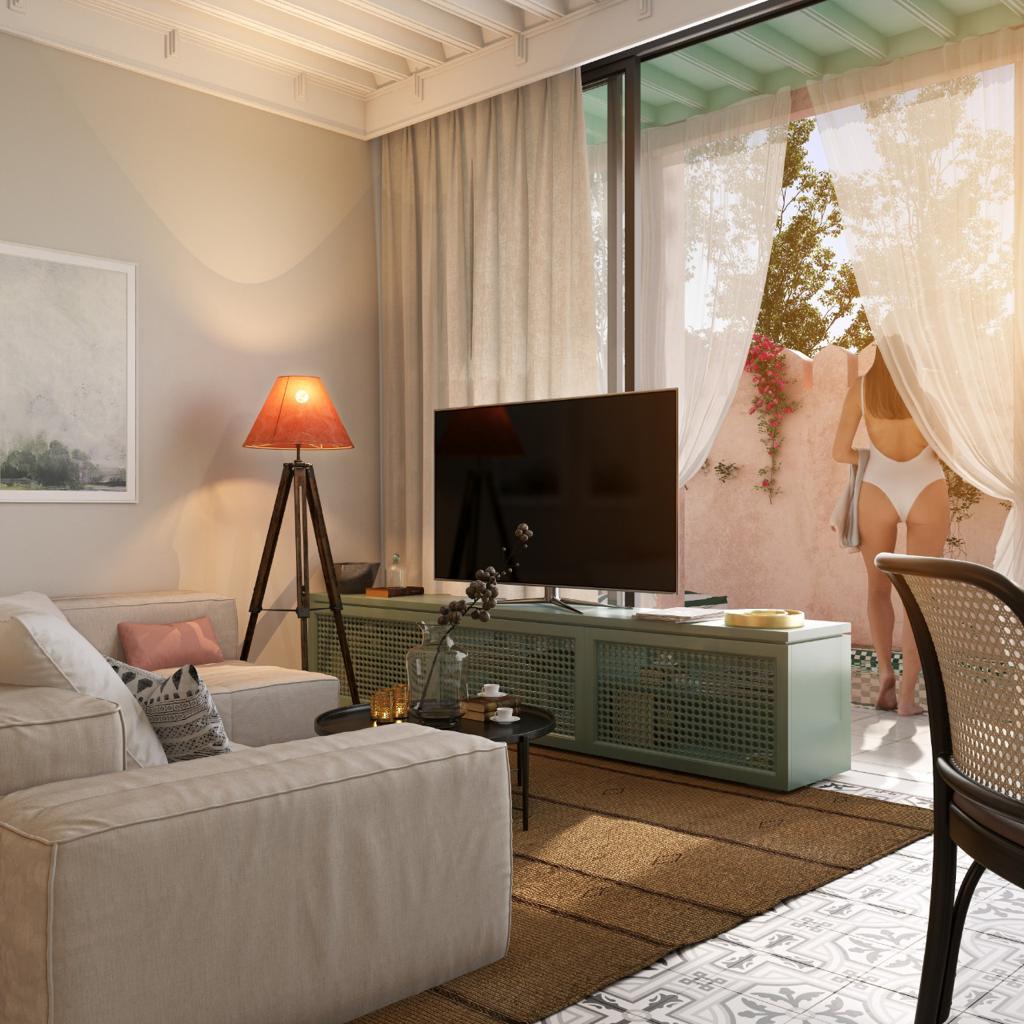 Ground House en Pink Riad en Planta Baja con Jardín Privado