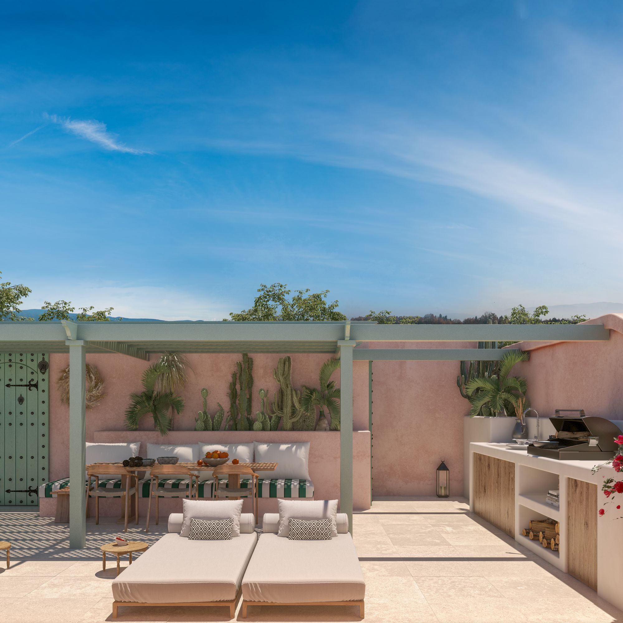 Ground House en Pink Riad en Planta Baja con Jardín Privado