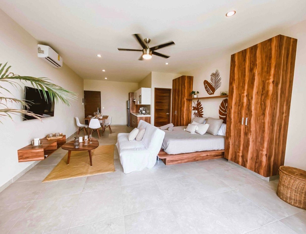 Estudio Amueblado con Terraza – DK Tulum, Región 15