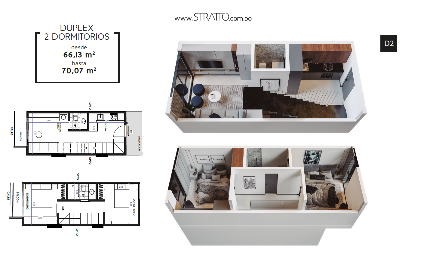 Duplex 2 Dormitorios Stratto Equipetrol