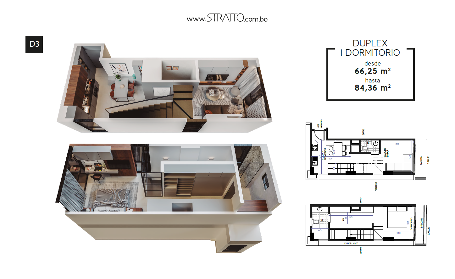 Duplex 1 Dormitorio Stratto Equipetrol