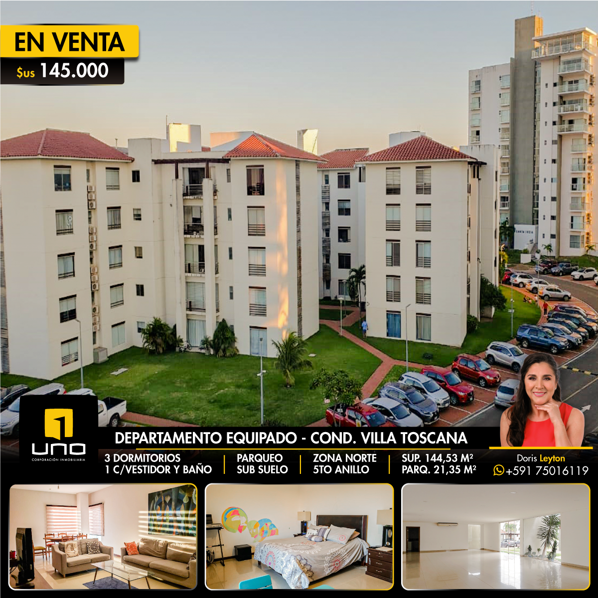 EN VENTA DEPARTAMENTO EN COND VILLA TOSCANA