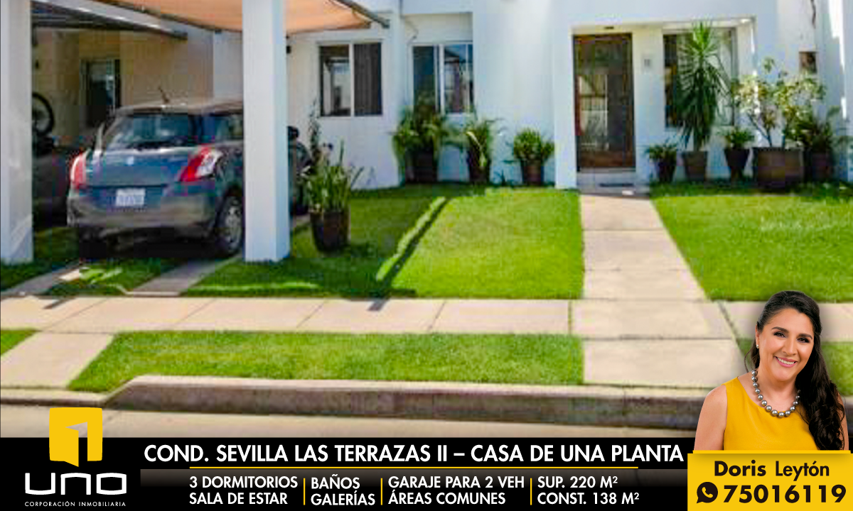 En venta casa de una planta en Condominio Sevilla Las Terrazas II